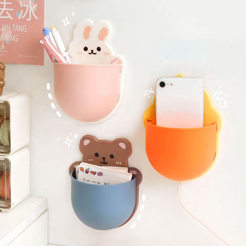Hộp Đựng Đồ Dán Tường Tự Dính Thiết Kế Dễ Thương Tiện Dụng