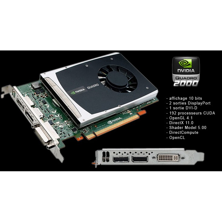 VGA NVIDIA QUADRO 2000 - Card đồ họa 1GB NVIDIA Quadro 2000