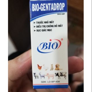 Nhỏ mắt chó mèo gentadrop 10ml