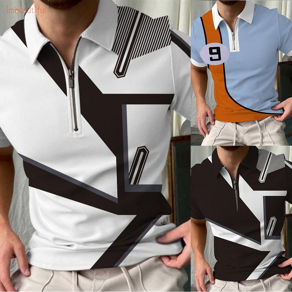 1 Áo Thun Polo Tay Ngắn Cho Nam Chơi Golf Size S~2XL