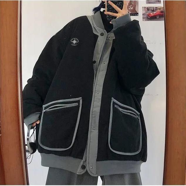 Áo Khoác Bóng Chày Phối Màu Thời Trang Cho Nữ | BigBuy360 - bigbuy360.vn