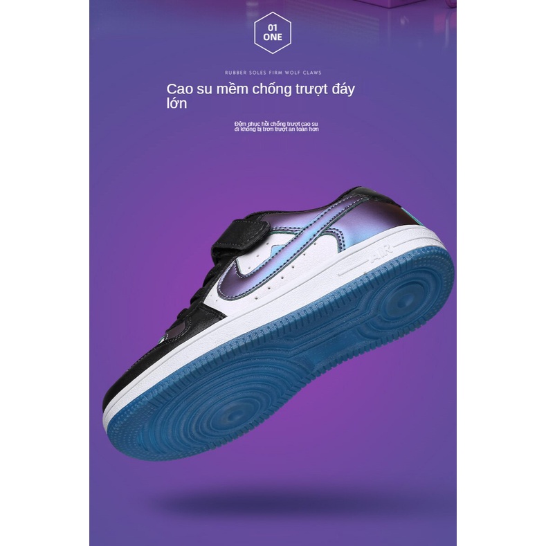 Giày thể thao air force no. 1 cổ thấp phong cách hip hop thờI trang mùa xuân cho bé