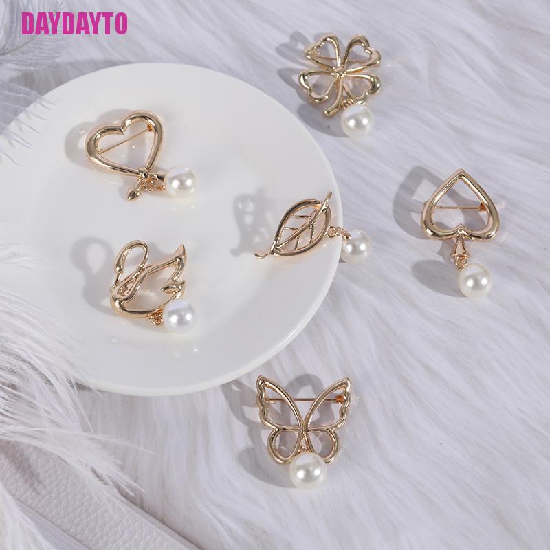 Ghim Cài Áo Đính Ngọc Trai Dễ Thương Thời Trang