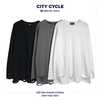 Áo thun nam nữ dài tay rách gấu City Cycle - Áo thun dài tay Unisex form rộng Local Brand