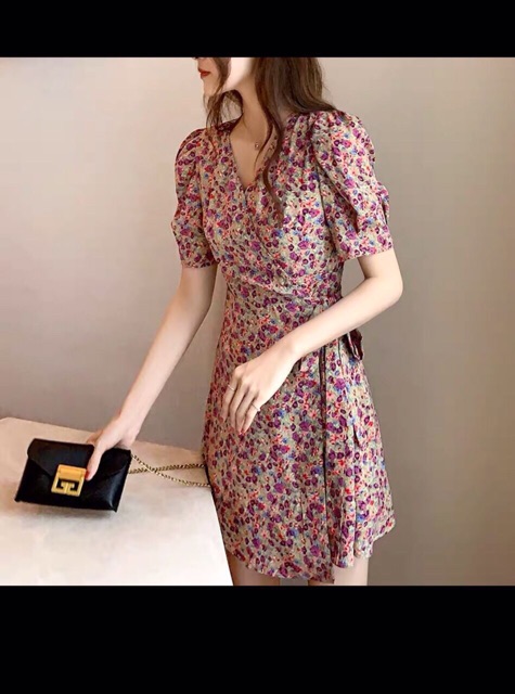 🎗MẪU HOT🎗Đầm Hoa Nhí Cổ Chéo siêu xinh | BigBuy360 - bigbuy360.vn