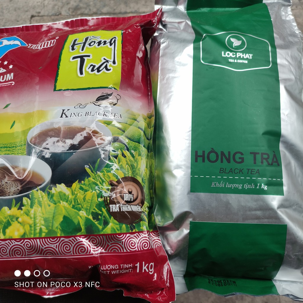 Hồng trà, lục trà, trà đen, ô long Lộc Phát  gói 1kg - làm trà sữa, trà tắc