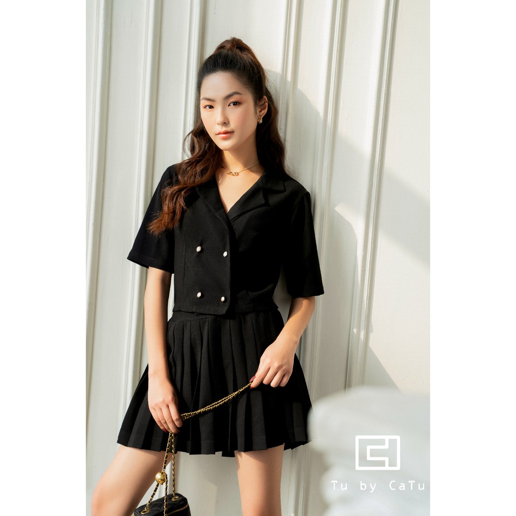 TUBYCATU | Chân váy đen xếp ly | BigBuy360 - bigbuy360.vn