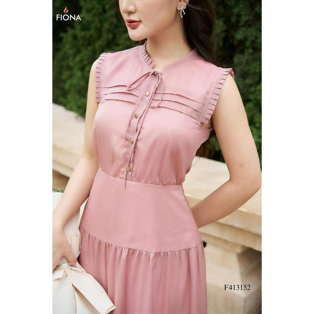 Đầm maxi thiết kế cao cấp FIONA váy đi biển nữ dáng dài cổ bèo cúp ngực trẻ trung F413152