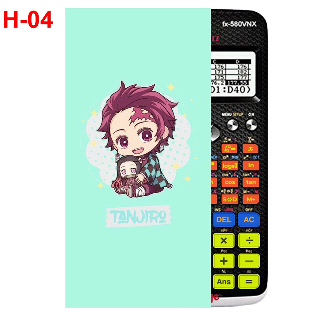 Dán Máy Tính CASIO anime Kimetsu No yaiba/ Thanh Gươm Diệt Quỷ/Trụ Cột