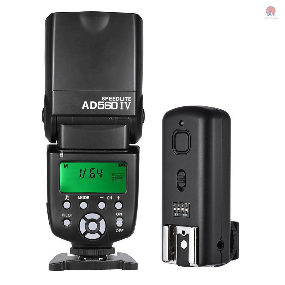 Đèn Flash Chụp Ảnh Không Dây ECVN Andoer AD560 IV 2.4G GN50 Cho Máy Ảnh DSLR