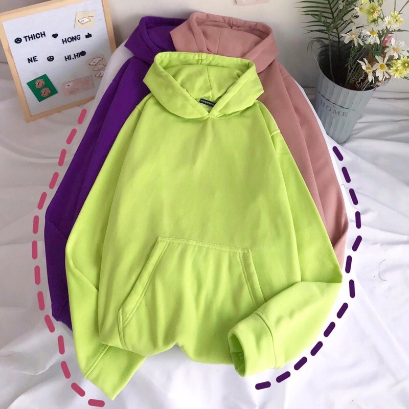 Áo Hoodie Basic Túi Bụng Màu Mới Clip Thật