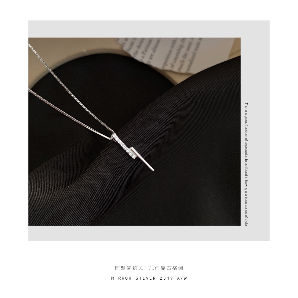 Vòng Cổ Xương Cá Mạ Bạc s925 Đính Đá zircon Sang Trọng Thời Trang Cho Nữ