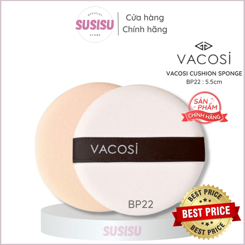 Bông phấn cushion BP22 Vacosi mềm mịn / Mút trang điểm phấn nước cushion Hàn Quốc |Bông đánh phấn nước Vacosi