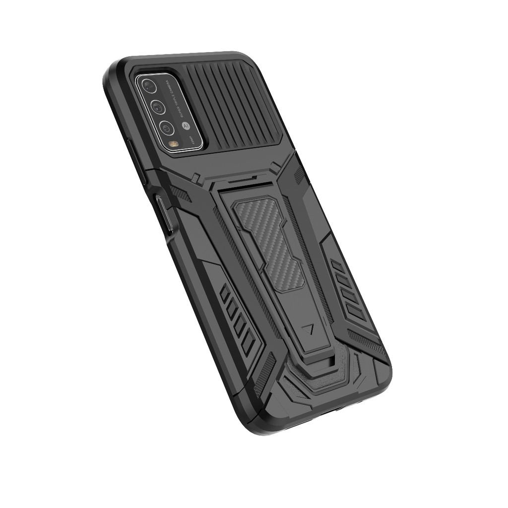 Ốp lưng Xiaomi Redmi 9T / Poco M3 Iron Man Pro chống sốc giá đỡ xem phim cao cấp