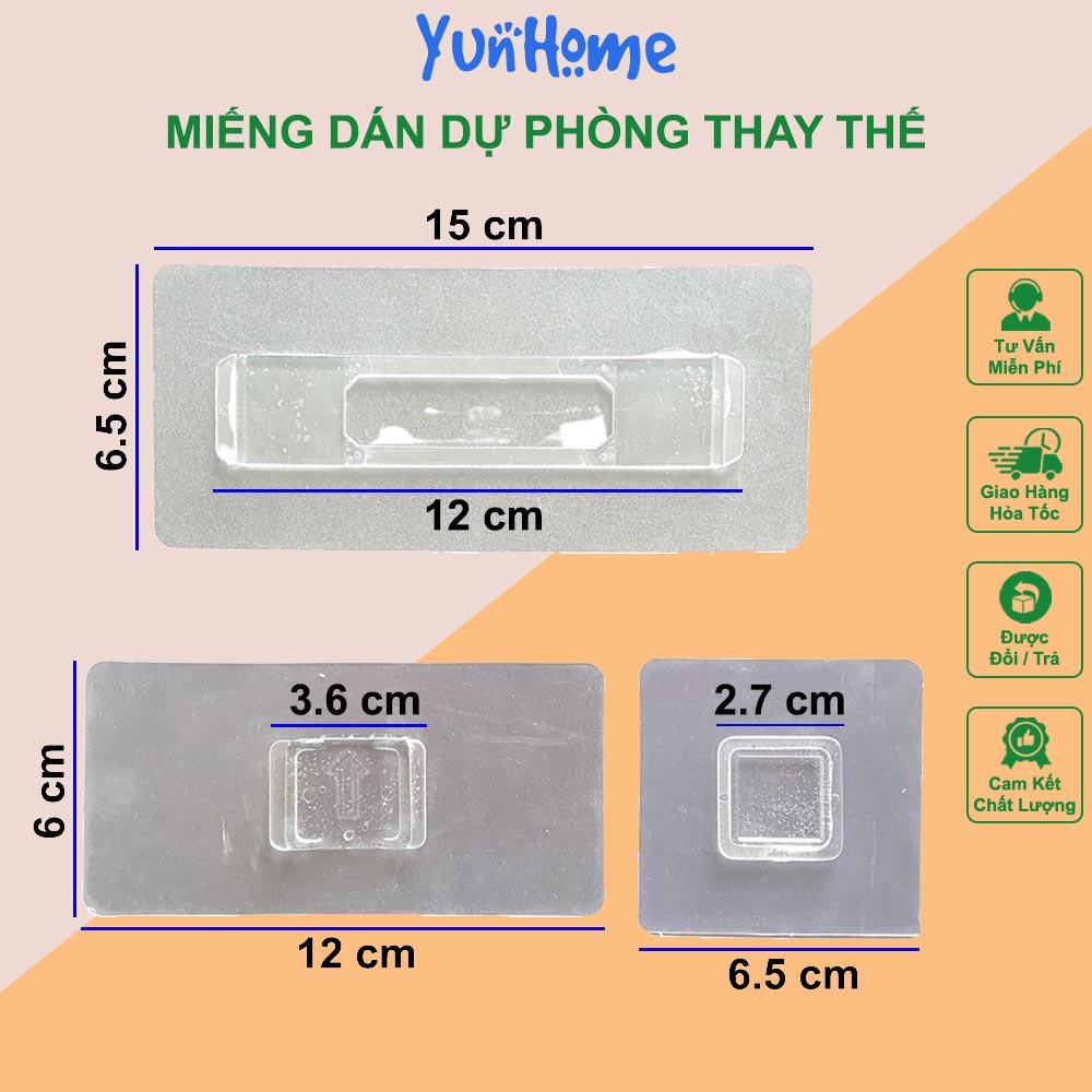 Miếng Dán Dự Phòng Thay Thế Cho Kệ Dán Tường, Bộ Nhả Kem Đánh Răng, Bộ Giá Kệ Oenon, Miếng Dán Chữ U, Móc Dán Treo Tường