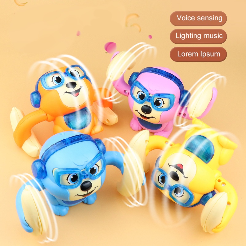 Đồ Chơi Chú Khỉ Lăn Điện Tử Điều Khiển Bằng Giọng Nói Dễ Thương Giáo Dục Sớm Cho Bé