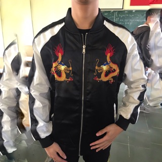 Áo bomber jacket thêu