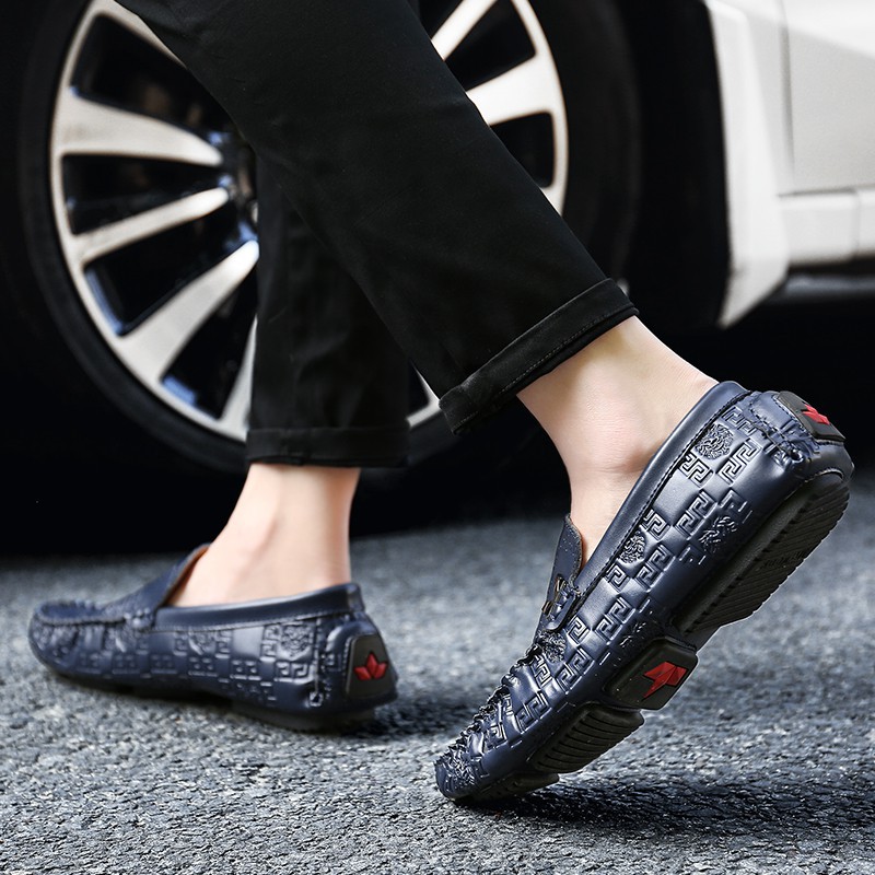 Classic men's shoes, durable and beautiful Comfortable leather shoes Driving pattern speakers