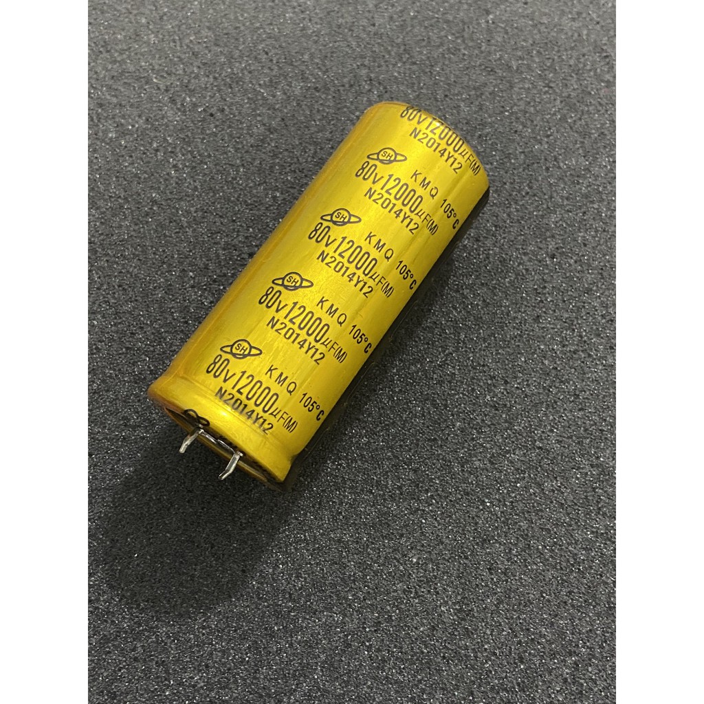 Tụ lọc nguồn amply 12000uf 80V  màu vàng  cao cấp KMQ