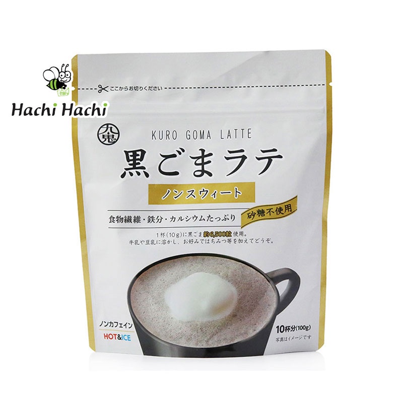 BỘT MÈ ĐEN ĐẬU NÀNH PHA LATTE 100G (KHÔNG ĐƯỜNG) - Hachi Hachi Japan Shop