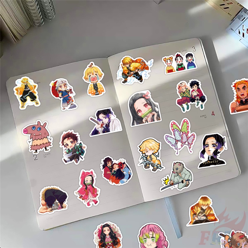 56 Cái / Bộ ☆ Hình Dán Demon Slayer ☆ Sticker Dán Tường Chống Thấm Nước Thời Trang