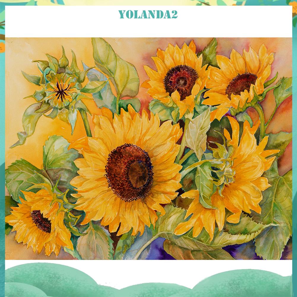 Tranh Thêu Chữ Thập DIY 11CT Hình Hoa Hướng Dương Xinh Xắn