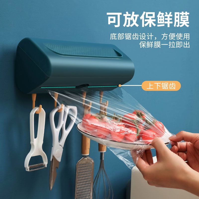 Giá đỡ cuộn khăn giấy bằng nhựa gắn tường không khoan tiện dụng cho nhà bếp