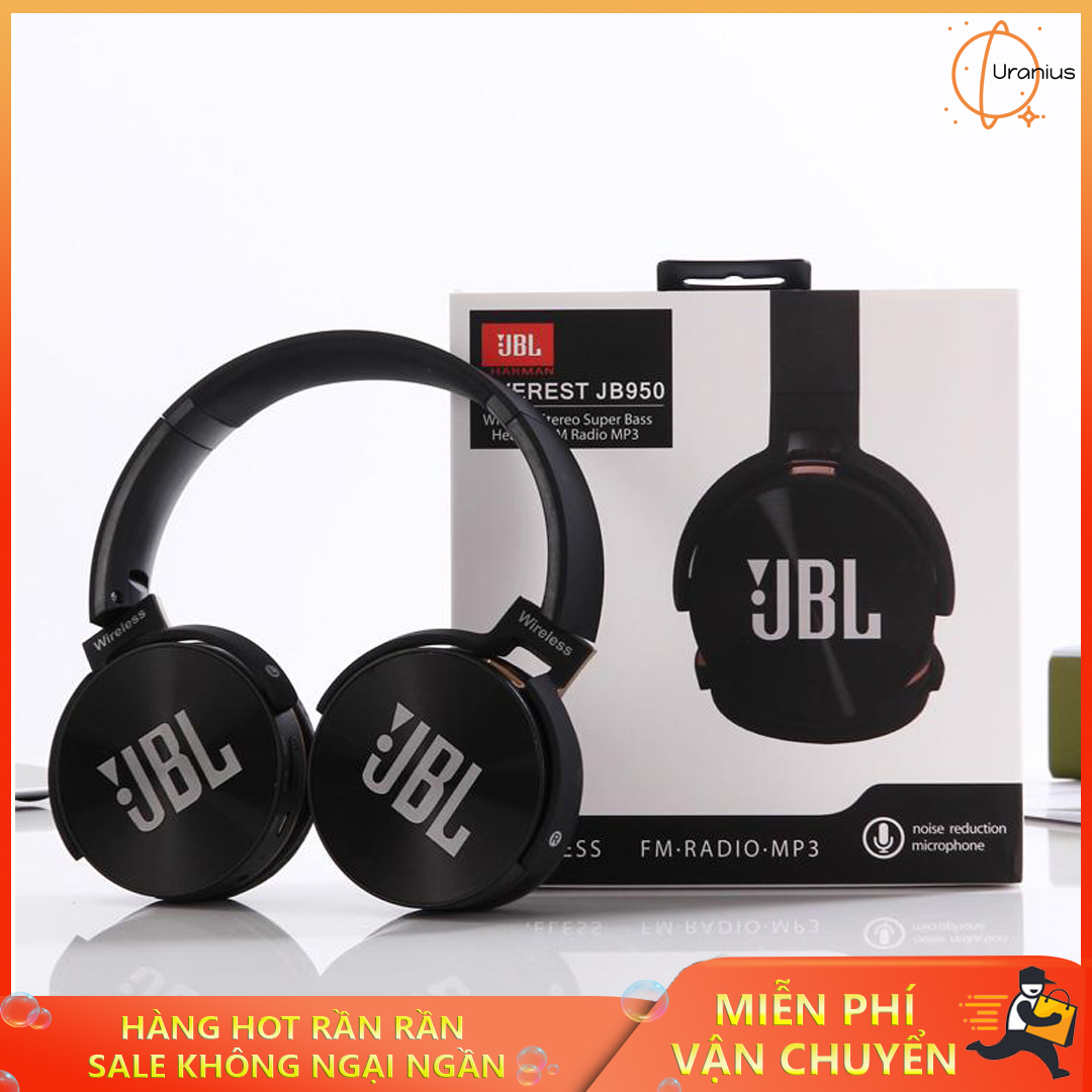 Tai nghe bluetooth, Tai nghe wireless, Tai nghe JBL950 phiên bản cao cáp, âm thanh chất lượng, âm bass mạnh mẽ,