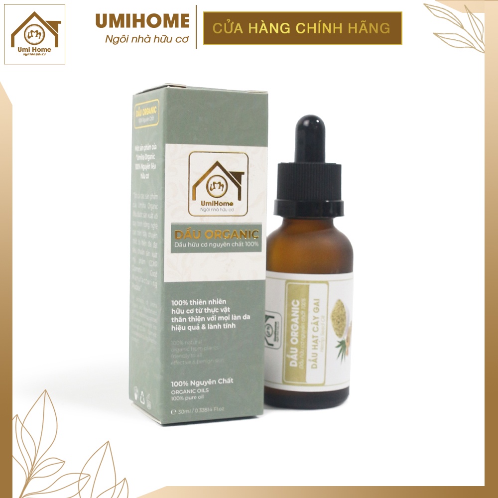 Dầu Hạt Cây Gai dưỡng da hữu cơ UMIHOME nguyên chất 30ml