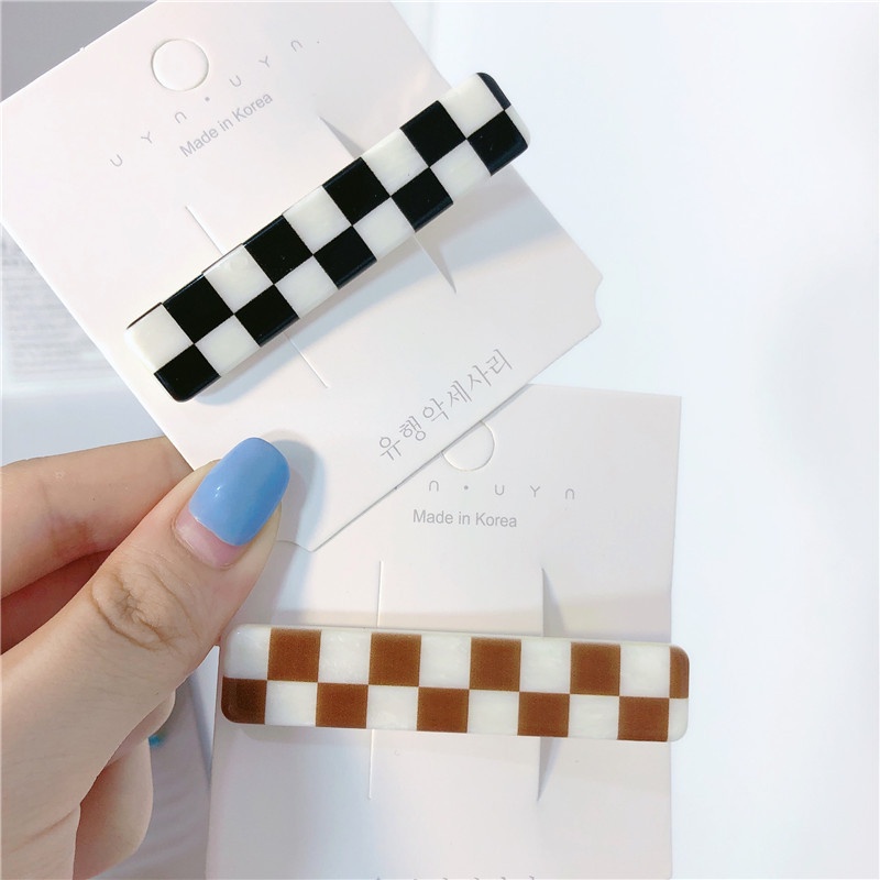 Kẹp Tóc Mái Mỏ Vịt Bằng Acrylic Đơn Giản Cổ Điển Dành Cho Nữ