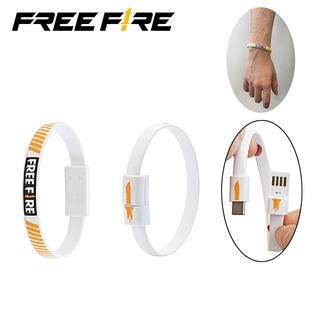 Vòng tay Free Fire kiêm cáp sạc dữ liệu tốc độ cao Type C màu trắng chính hãng