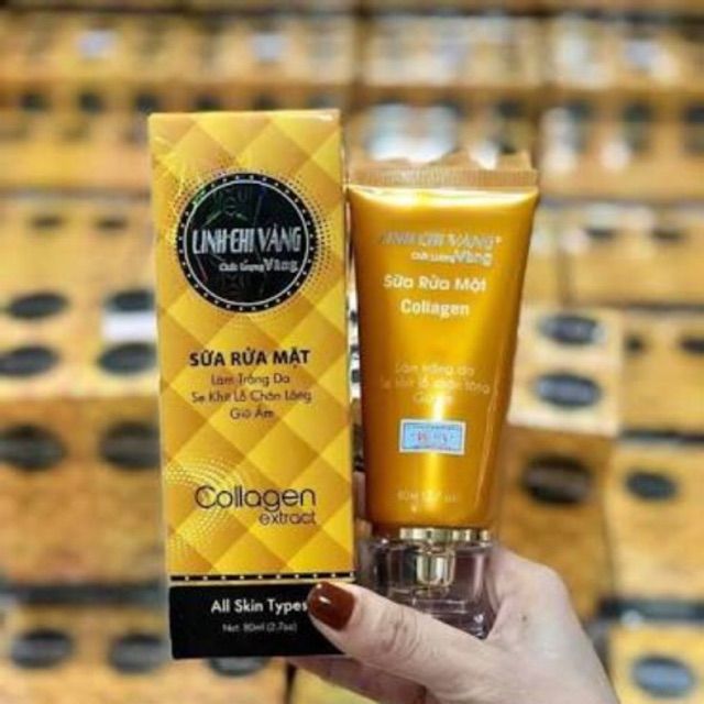 Sữa rửa mặt linh chi vàng hàng chính hãng