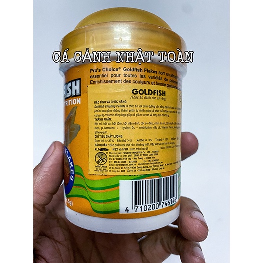 THỨC ĂN CHO CÁ BA ĐUÔI GOLD FISH PRO CHOICE DẠNG LÁ 35G