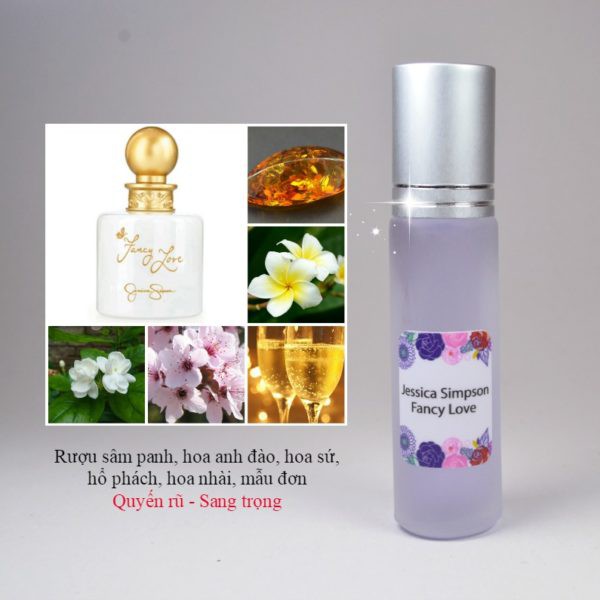 Tinh Dầu Nước Hoa Pháp Fancy Love by Jessica Simpson 10ml ( dạng đầu lăn )
