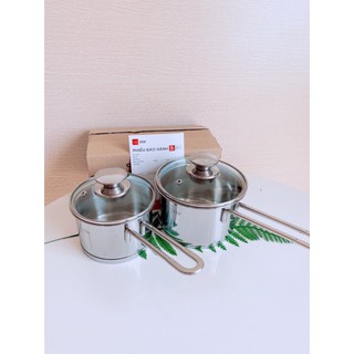 Nồi nấu bột/cháo inox 3 đáy 14cm five star