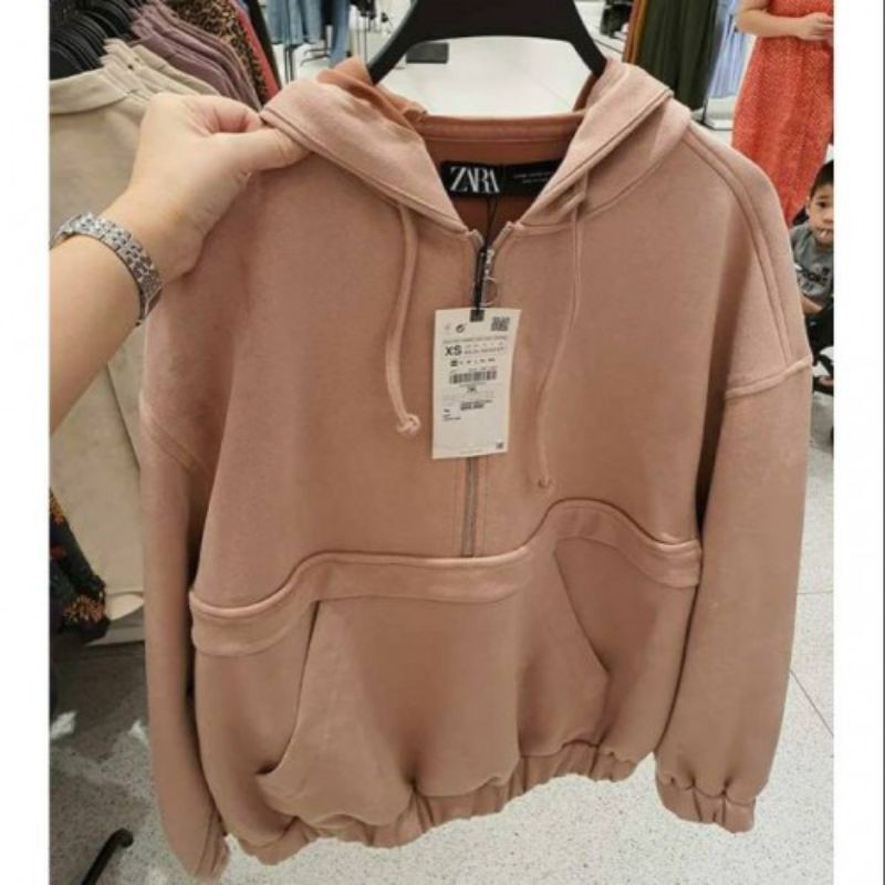 Zara Áo Hoodie Thời Trang Năng Động Cho Nữ