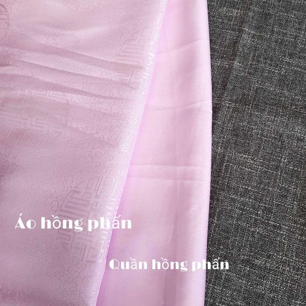 Vải áo dài TƠ GẤM HÀN QUỐC mang lại vẻ đẹp thanh thoát sang trọng cho cô dâu