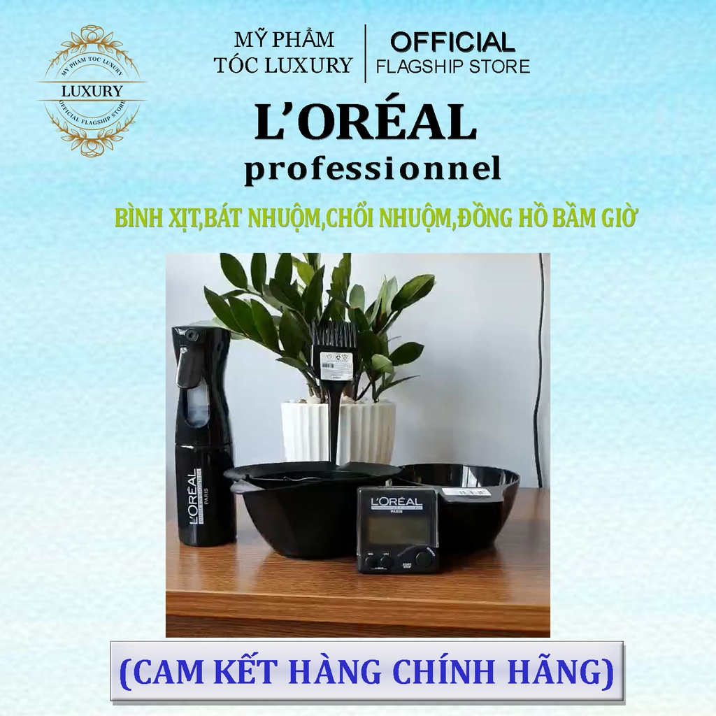 Loreal Professionnel bát nhuộm,chổi nhuộm,bình xịt,đồng hồ bấm giờ chính hãng