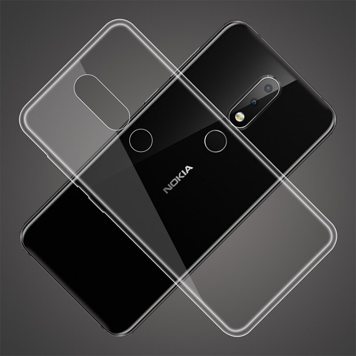 ỐP LƯNG DẺO SILICON TRONG SUỐT ĐIỆN THOẠI NOKIA 5.1 PLUS