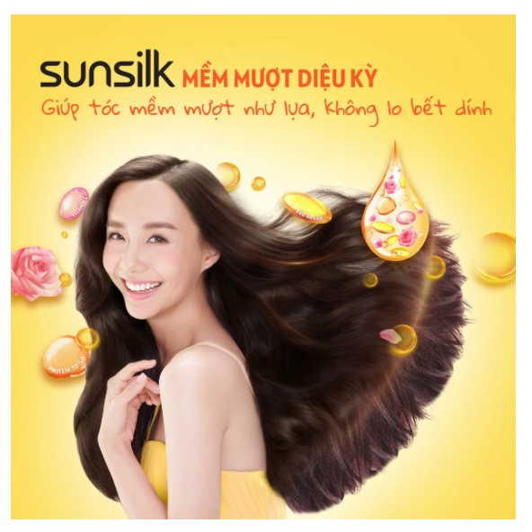 Dầu xả Sunsilk 640g giúp tóc mềm mượt, không lo bết dính với dưỡng chất thiên nhiên