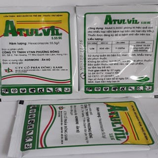 Thuốc trừ bệnh Combo 5 gói Atulvil 5,55SC 12ml trị khô vằn trên lúa