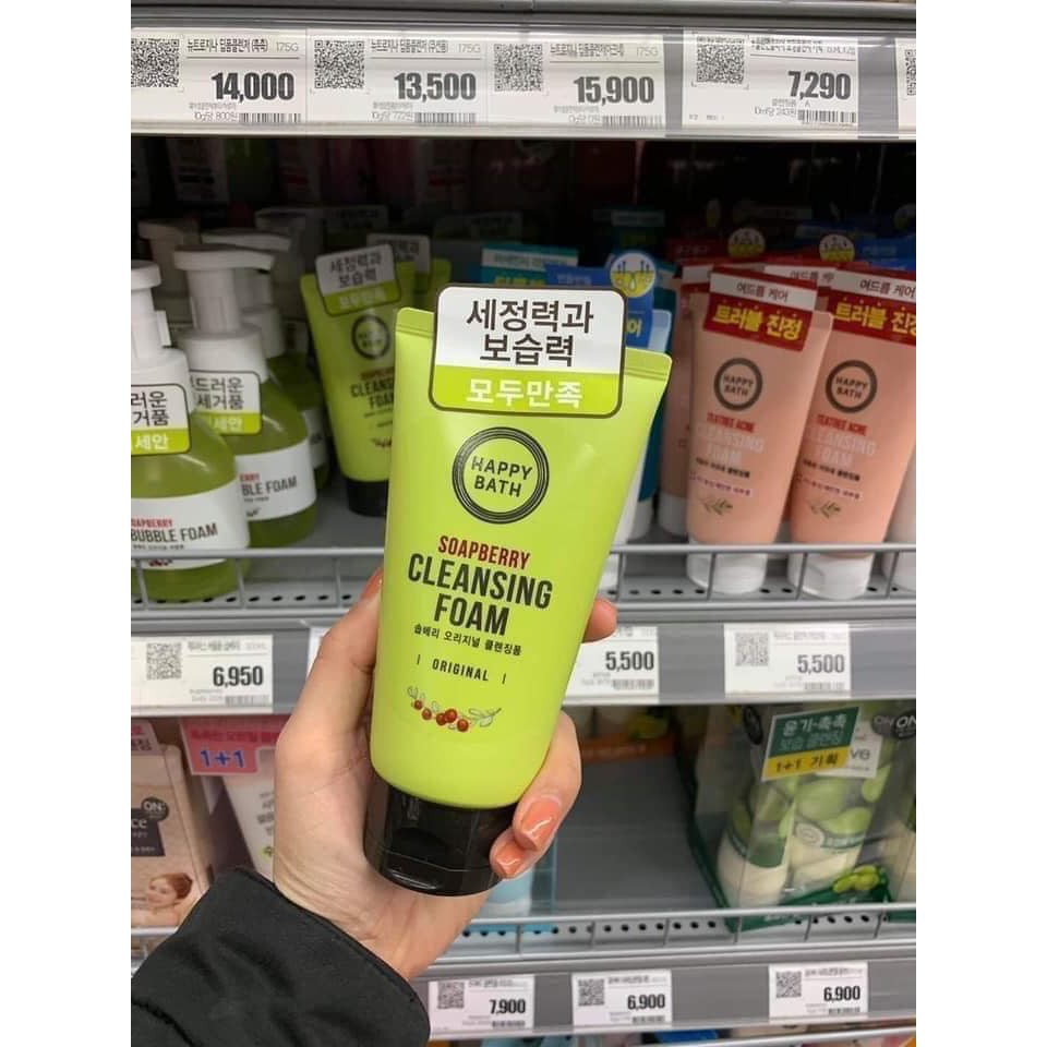 Sữa Rửa Mặt Soapberry Soft Whip Cleansing Foam Happy Bath Fresh 150g