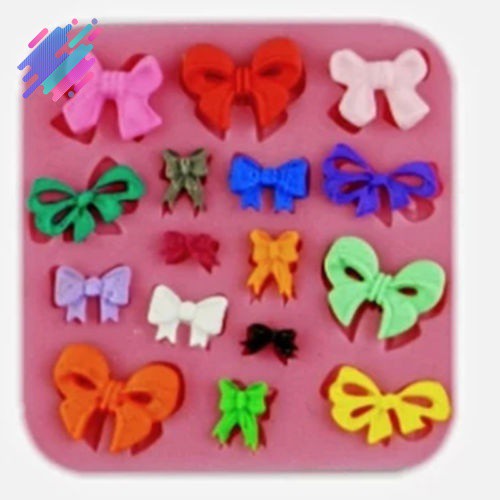 Khuôn silicon làm bánh đa năng tiện dụng hình chiếc nơ xinh xắn