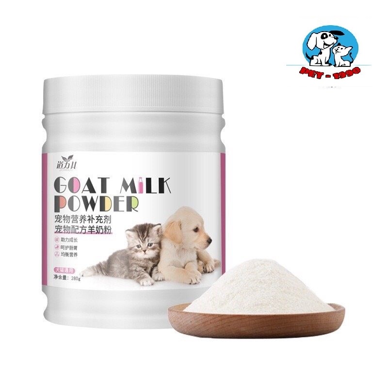 Bột Sữa Dê Bổ Sung Canxi, Vitamin, Đạm, Béo Và Khoáng Cho Chó Mèo Cao Cấp GOAT MILK POWDER 280G