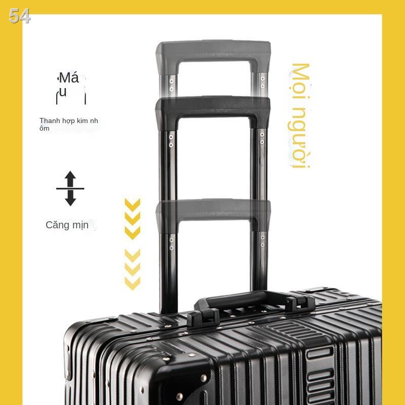 （Hộp kéo）Hộp đựng hành lý nữ nhỏ ins mới xe đẩy 24 mật khẩu câm bánh phổ thông bao da mạnh mẽ 20 inch