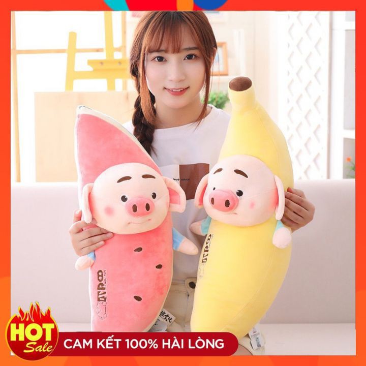 Gối Ôm Heo FREESHIP Gấu Bông Heo TikTok Hình Hoa Quả Cute