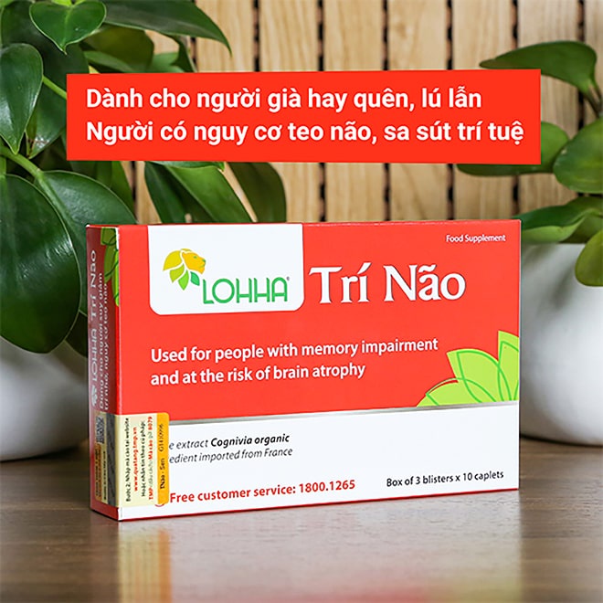 Lohha Trí Não Thái Minh - Dùng cho người có nguy cơ teo não, sa sút trí tuệ - Hộp 30v
