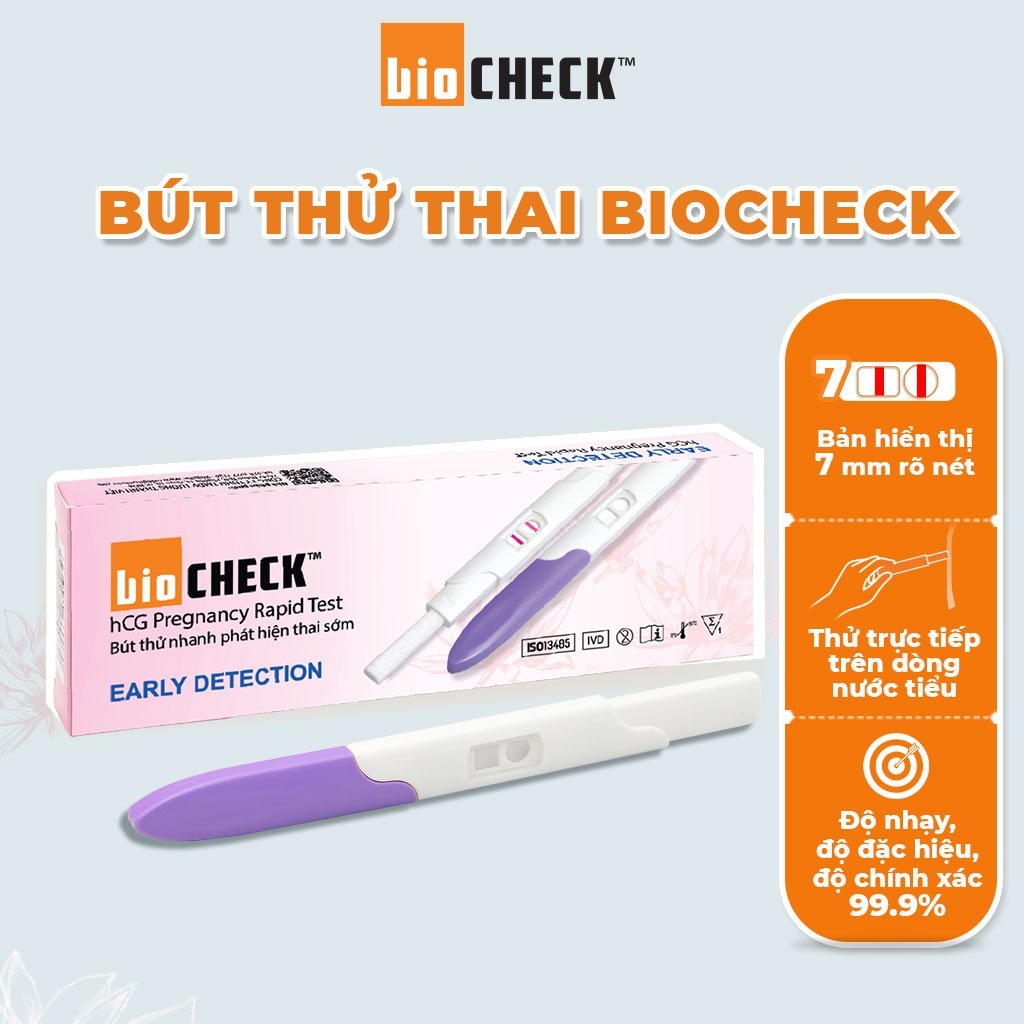 Biocheck Bút thử thai điện tử cao cấp thử thai sớm sau 7