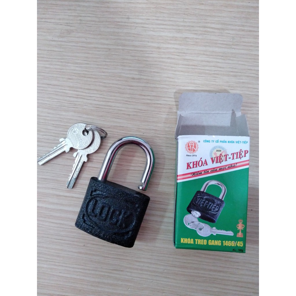 Khóa treo gang Việt Tiệp bền đẹp ,chắc chắn đầy đủ size to ,bé