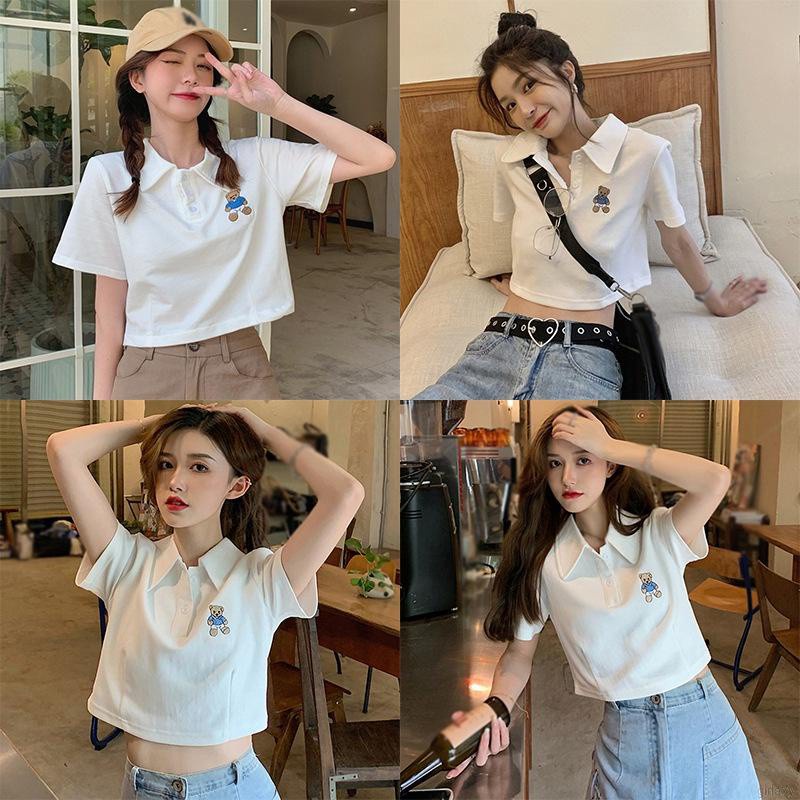 Áo Thun Tay Ngắn Dáng Rộng In Hoạt Hình Kiểu Harajuku Nhật Bản Dễ Thương Cho Nữ